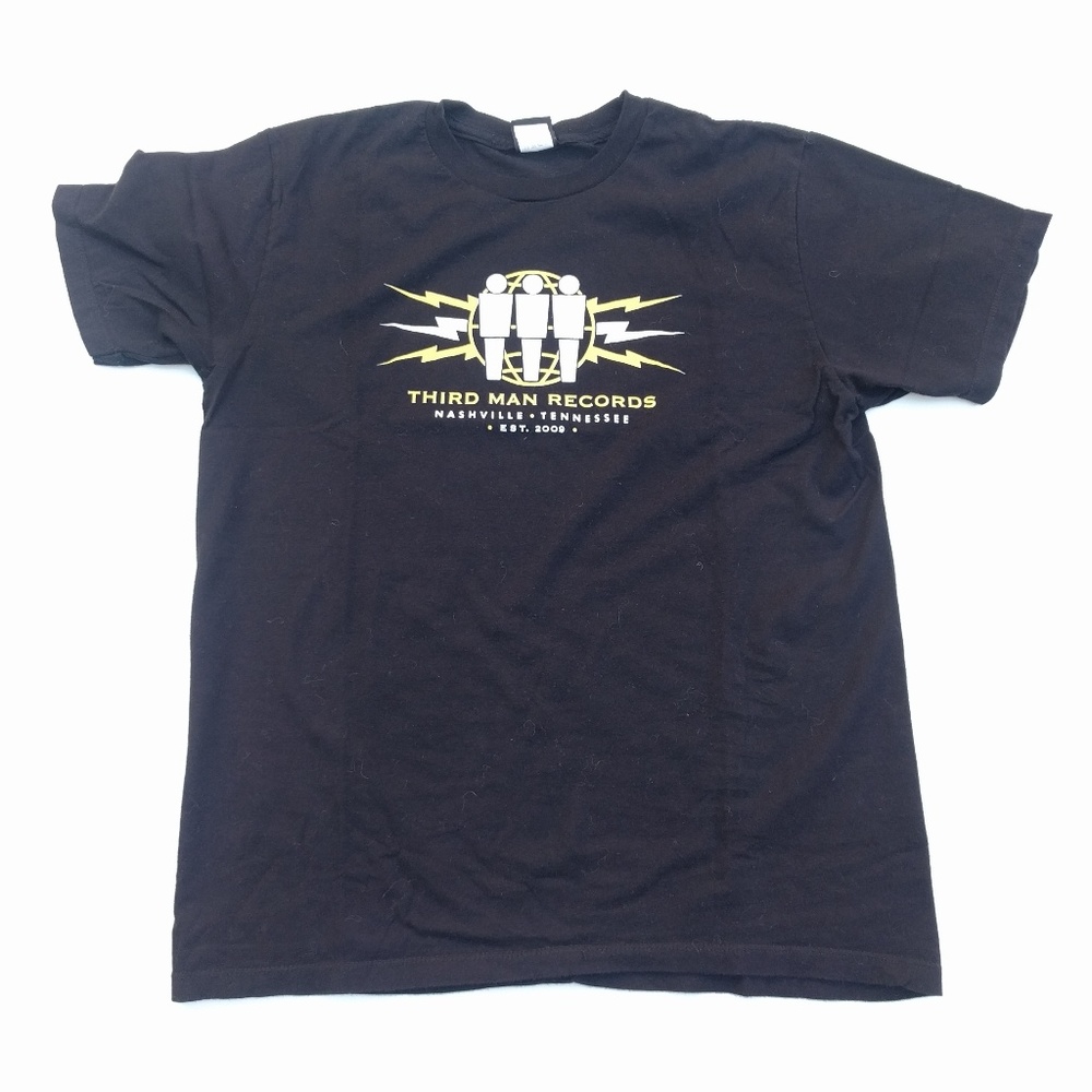 Men's black T-shirt with Third Man Records logo